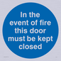 MA7017: In the event of fire this door must be kept closed