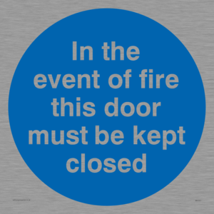 MA7017: In the event of fire this door must be kept closed