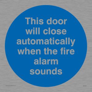 MA7018: This door will close automatically when the fire alarm sounds