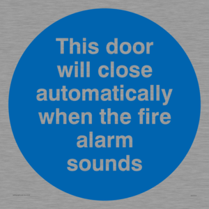 MA7018: This door will close automatically when the fire alarm sounds