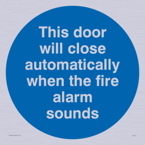 MA7018: This door will close automatically when the fire alarm sounds
