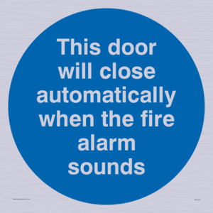 MA7018: This door will close automatically when the fire alarm sounds