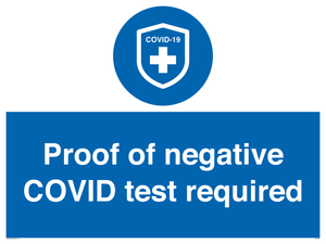 MA7046: Proof of negative COVID test required