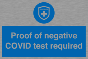 MA7046: Proof of negative COVID test required