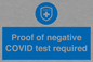 MA7046: Proof of negative COVID test required