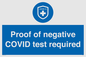 MA7046: Proof of negative COVID test required