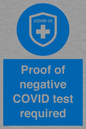 MA7046: Proof of negative COVID test required