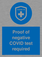 MA7046: Proof of negative COVID test required