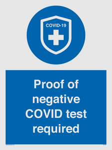 MA7046: Proof of negative COVID test required