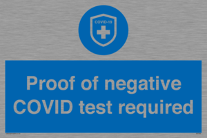 MA7046: Proof of negative COVID test required