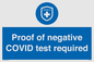 MA7046: Proof of negative COVID test required