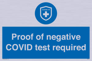 MA7046: Proof of negative COVID test required