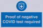 MA7046: Proof of negative COVID test required