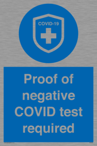 MA7046: Proof of negative COVID test required