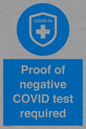 MA7046: Proof of negative COVID test required