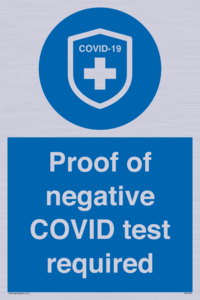 MA7046: Proof of negative COVID test required