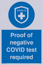 MA7046: Proof of negative COVID test required