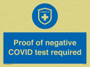 MA7046: Proof of negative COVID test required