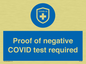 MA7046: Proof of negative COVID test required