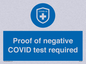 MA7046: Proof of negative COVID test required