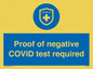 MA7046: Proof of negative COVID test required