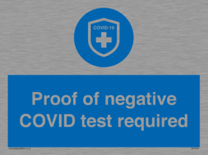 MA7046: Proof of negative COVID test required