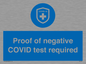 MA7046: Proof of negative COVID test required