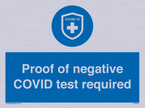 MA7046: Proof of negative COVID test required