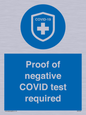 MA7046: Proof of negative COVID test required