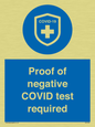 MA7046: Proof of negative COVID test required