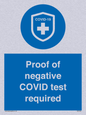 MA7046: Proof of negative COVID test required