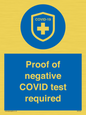 MA7046: Proof of negative COVID test required