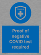 MA7046: Proof of negative COVID test required