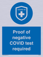 MA7046: Proof of negative COVID test required