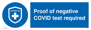MA7046: Proof of negative COVID test required