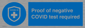 MA7046: Proof of negative COVID test required