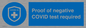 MA7046: Proof of negative COVID test required