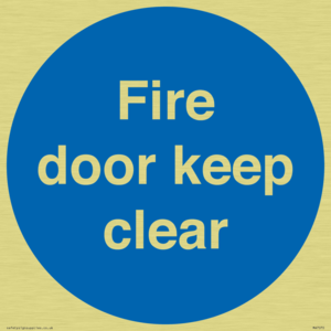 MA7070: Fire door keep clear