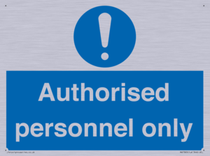 MA7383: Authorised personnel only
