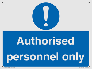 MA7383: Authorised personnel only