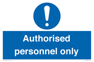 MA7383: Authorised personnel only