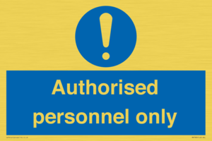 MA7383: Authorised personnel only