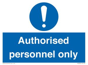 MA7383: Authorised personnel only