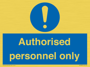 MA7383: Authorised personnel only