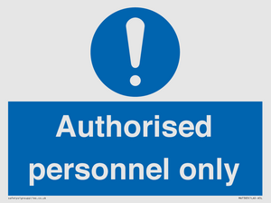 MA7383: Authorised personnel only