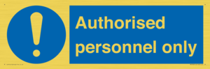 MA7383: Authorised personnel only