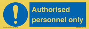 MA7383: Authorised personnel only