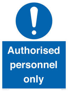 MA7383: Authorised personnel only