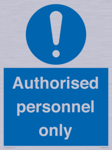MA7383: Authorised personnel only