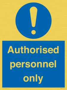 MA7383: Authorised personnel only